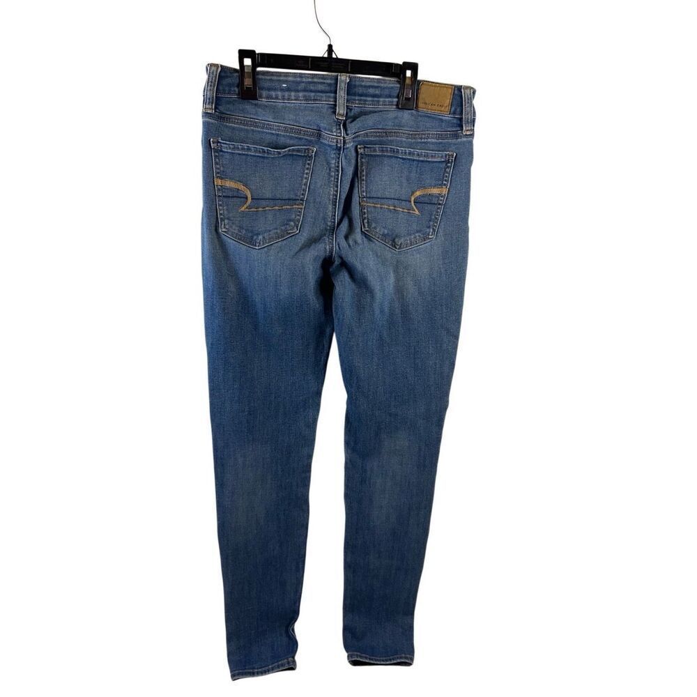 American Eagle jeggings size 8 long‎ distressed